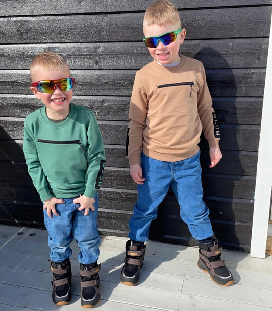 Genser med glidelåsdetalj 5-16 år - Familie4Ever