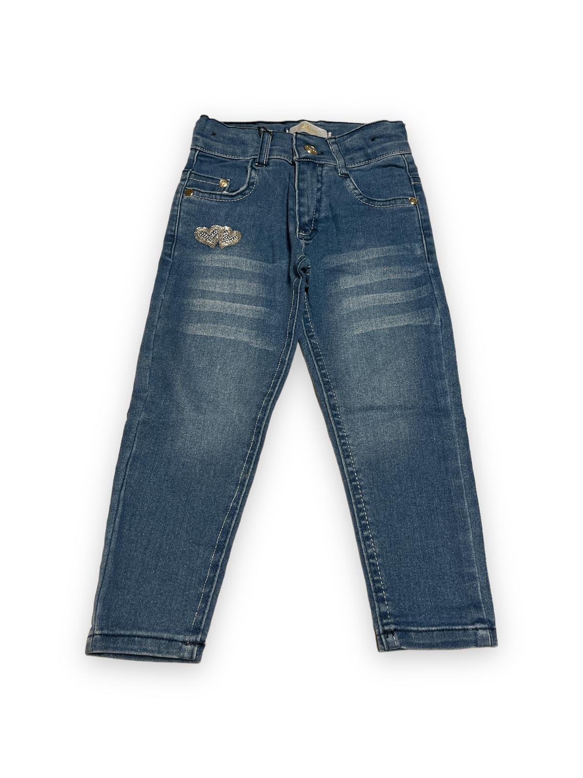 Jeans Hjerte Jente 3-7 år - Familie4Ever